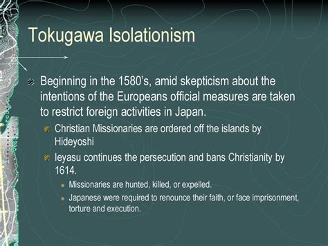 1639'ın Japonya Hristiyanlık Baskısı ve Tokugawa İzolesinin Yükselişi